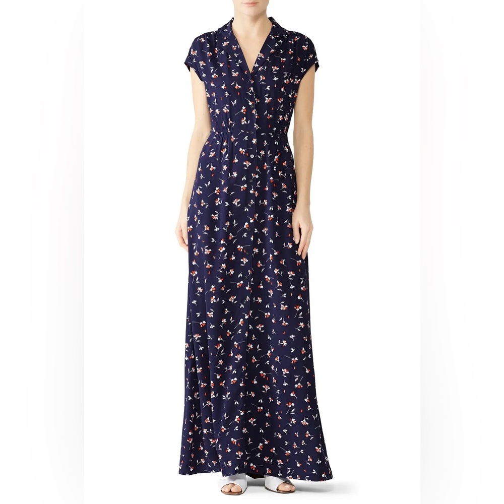 NWOT Draper James Nancy Floral Printed maxi shirtdress, M
